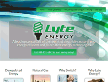 Tablet Screenshot of lyteenergy.com